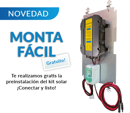 Preinstalación incluida en el kit solar para piscinas con el Monta Fácil