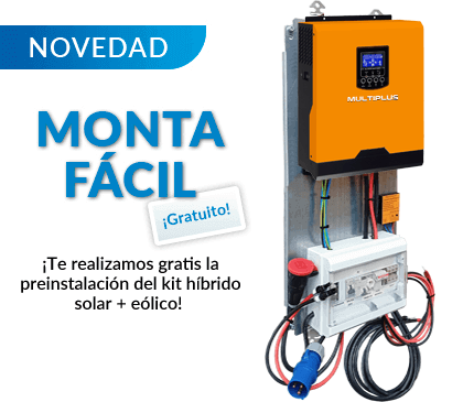 Preinstalación incluida en el kit hibrido solar eolico con el Monta Fácil