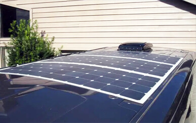 Paneles solares flexibles para su uso en autos