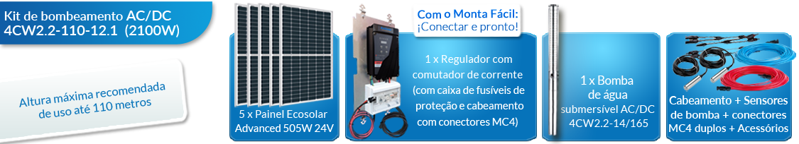 O que este kit solar para bombeamento e irrigação inclui