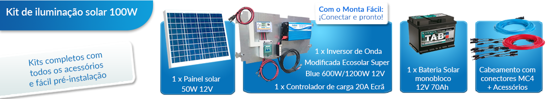 O que este kit solar para residências inclui