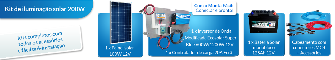 O que este kit solar para residências inclui