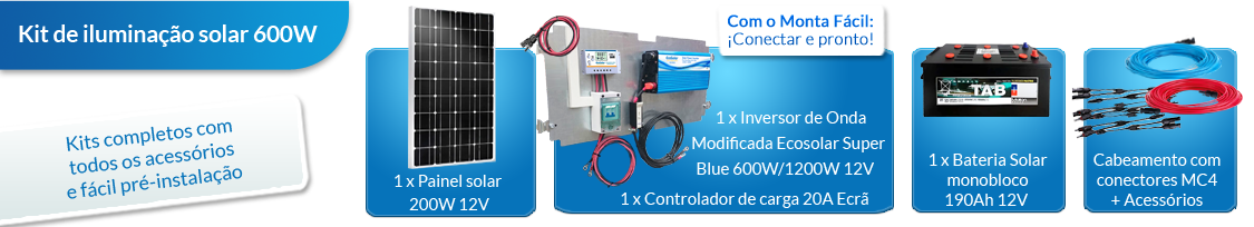 O que este kit solar para residências inclui